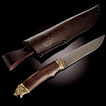 0062226 Оружие сувенирное Нож "Лань"рук/с головой, литье,, ножны-кожа