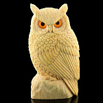 /В220 Изделия из кости статуэтка "Филин" (кость кита) И307