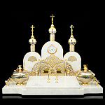 Письменный набор из натурального камня "Собор". Златоуст