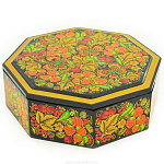 0021759 Хохлома Шкатулка 8-ми-гранная 9*23*23см (в/кат) 35320090230