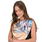 007110001 ПЛАТОК шелк 100% 89*89см ручной подшив в П/У