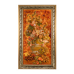 Картина янтарная "Цветы. Натюрморт" 40х80 см