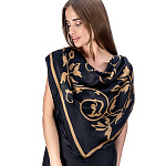 0071099 ПЛАТОК шелк 100% 98*98см ВЕТОЧКИ  в П/У