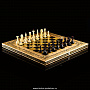 Шахматы с инкрустацией из янтаря и янтарными фигурами "Арабески-Тина", фотография 1. Интернет-магазин ЛАВКА ПОДАРКОВ