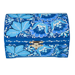 Шкатулка-сундучок "Цветы". Хохлома