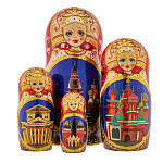 Матрешка "Спасская башня" 4 места