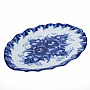 Блюдо "Овал". Гжель, фотография 1. Интернет-магазин ЛАВКА ПОДАРКОВ