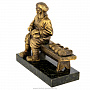 Бронзовая статуэтка "Лапотник", фотография 2. Интернет-магазин ЛАВКА ПОДАРКОВ
