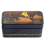 0048189/7*3см Шкатулка лаковая миниатюра Холуй"Медный всадник"160,