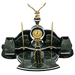 0049936 Нат.камень Письменный прибор ВОЛНА С ОРЛОМ лемезит