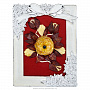 Настольное янтарное панно "Открытка с цветами" 23х18 см, фотография 1. Интернет-магазин ЛАВКА ПОДАРКОВ