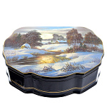  /16*12*4см Художественная роспись Шкатулка "Пейзаж" АР  фигурная/140