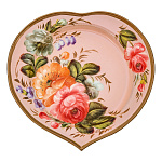 203087 Поднос с авторской росписью 17*16 см А1955