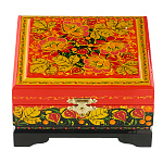 Шкатулка "Цветы". Хохлома