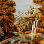 Картина  янтарная "Горная река" 60х80 см, фотография 3. Интернет-магазин ЛАВКА ПОДАРКОВ