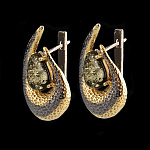 821905/6,36г  Серебро 925* СЕРЬГИ вст.Янтарь