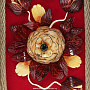 Настольное янтарное панно "Открытка с цветами" 21х15 см, фотография 3. Интернет-магазин ЛАВКА ПОДАРКОВ