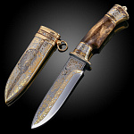 0049490 Златоуст НОЖ "УРАЛ" (кап, зол. колп.) NZK-1529