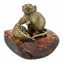 Статуэтка с янтарем "Крысенок с сыром", фотография 1. Интернет-магазин ЛАВКА ПОДАРКОВ