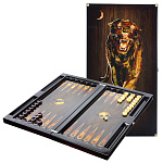 0021476/БС Янтарь Нардовая доска с фишк."Пантера"64*60*8см(00000034)(чемодан) 