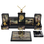 0048562  Нат.камень  НАСТОЛЬНЫЙ набор "ОРЕЛ/ЛЕВ" 