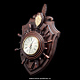 Часы-щит настенные со штурвалом "Герб. ФСБ", фотография 2. Интернет-магазин ЛАВКА ПОДАРКОВ