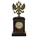 Часы настольные из камня "Герб РФ"