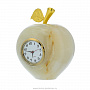 Часы настольные из оникса "Яблоко", фотография 3. Интернет-магазин ЛАВКА ПОДАРКОВ