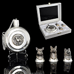 0025276 НАБОР подарочный "НА ТРОИХ":ФЛЯГА+Стопки 4*5,5см 3персоны в ПУ 