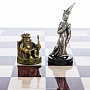 Шахматный ларец с металлическими фигурами "Европа" 48х48 см, фотография 7. Интернет-магазин ЛАВКА ПОДАРКОВ