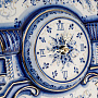 Часы настенные фарфоровые "Железнодорожные". Фарфор Гжель, фотография 2. Интернет-магазин ЛАВКА ПОДАРКОВ