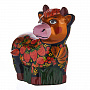 Статуэтка "Корова с челочкой" Хохлома, фотография 2. Интернет-магазин ЛАВКА ПОДАРКОВ