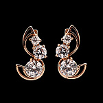 Серьги с фианитовыми вставками 7,04 гр. Серебро 925*