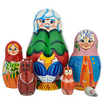 4522/187-6м-11см  Матрешка "РЕПКА" 6мест 13см С-7