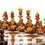 Шахматы из камня с янтарными фигурами, фотография 3. Интернет-магазин ЛАВКА ПОДАРКОВ