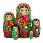 Матрешка "Розочка" 5 мест