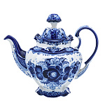 00150471 /№3 Гжель Чайник "Семейный №3"Малый Авт. Алехин С.С.
