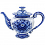 Чайник "Подарочный". Гжель, фотография 4. Интернет-магазин ЛАВКА ПОДАРКОВ