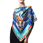  Сувенирный платок РУССКИЕ СЕЗОНЫ. ЛЕОН БАКСТ 90*90см шелк70% вискоза30% МД НиныРучкиной