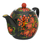 Чайник заварочный 0,4 л "Ягодки". Хохлома, фотография 1. Интернет-магазин ЛАВКА ПОДАРКОВ