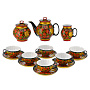 Чайный сервиз на 6 персон "Клубника". Хохлома, фотография 5. Интернет-магазин ЛАВКА ПОДАРКОВ
