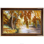 Янтарная картина "Плакучая ива" 102х66 см