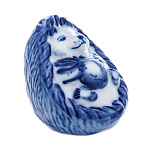 006459 Гжель Сувенир СКУЛЬПТУРА  ЕЖИК С ЯБЛОКОМ