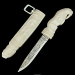 Нож сувенирный "Морж". Кость