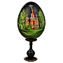 Деревянное пасхальное яйцо на подставке "Москва. Храм Василия Блаженного", фотография 5. Интернет-магазин ЛАВКА ПОДАРКОВ