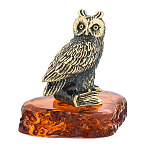 0071821/644 Птица Сова Букля Сувенир (коньячный)