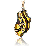 723026/5,97г  Серебро 925* ПОДВЕСКА вст.Янтарь р/п