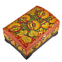 Шкатулка-сундучок "Цветы". Хохлома, фотография 2. Интернет-магазин ЛАВКА ПОДАРКОВ