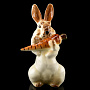 Статуэтка "Заяц с морковкой 4" ИФЗ, фотография 2. Интернет-магазин ЛАВКА ПОДАРКОВ