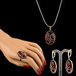 720080/6,57г  Серебро 925* КОЛЬЦО вст.Янтарь р/п